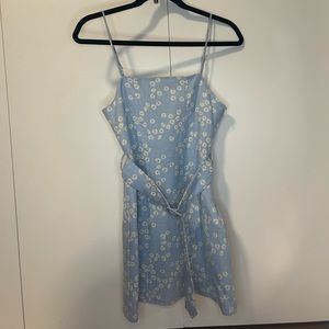 ZARA blue flowery mini dress size s